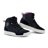 Scarpe FORCE AIRTECH LADY, un paio di scarpe moto traspiranti. Colore Nero/Ciclamino. Di ELEVEIT MOTOBOOTS.
